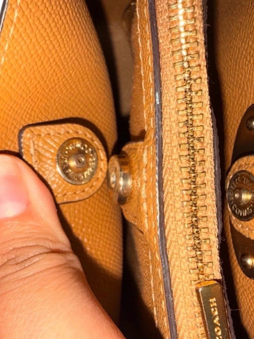 Coach crossbody tan